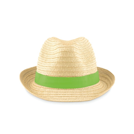 Chapeau De Paille Boogie Personnalisable Lime Chapeaux