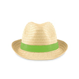 Chapeau De Paille Boogie Personnalisable Lime Chapeaux