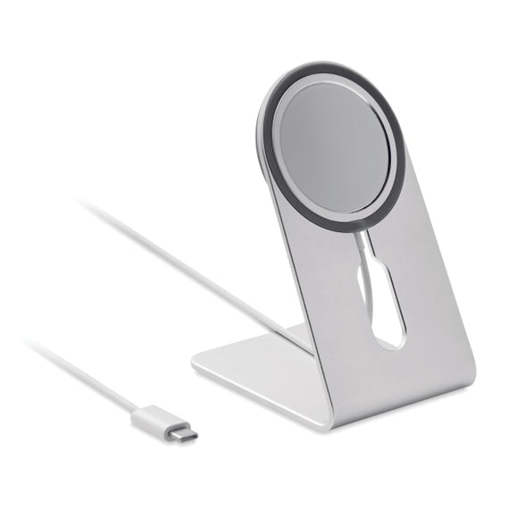 Chargeur Magnétique Portable Melis Personnalisable Silver Chargeurs Sans Fil