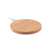 Chargeur Sans Fil Rond Bambou Rundo + Personnalisable Brown Chargeurs