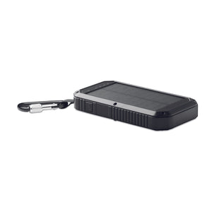 Chargeur Solaire 8000Mah Powereight Personnalisable Black Powerbanks