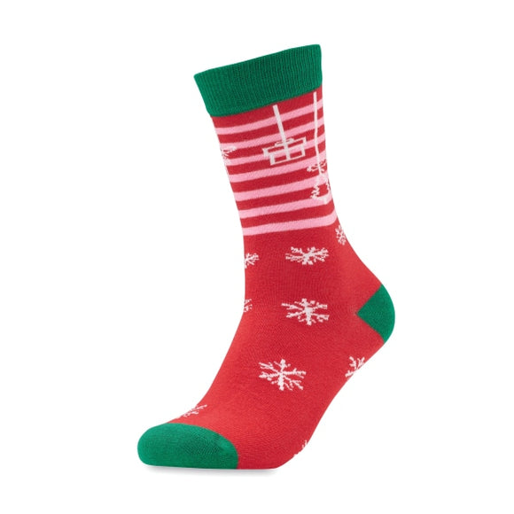 Chaussettes De Noël Taille L Joyful Personnalisable Red Textile