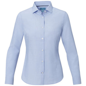 Chemise Cuprite certifiée GOTS à manches longues pour femmepersonnalisable avec logo