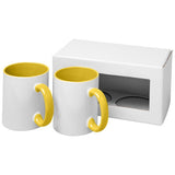 Coffret Cadeau 2 Pièces Sublimées Ceramic Personnalisable Récipients Boisson