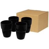 Coffret Cadeau Staki De 4 Mugs Empilables 280 Ml Personnalisable Récipients Boisson