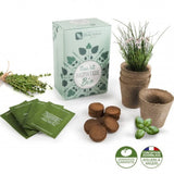 Coffret Carton 4 Pots De Semis Personnalisable Plantes Publicitaires