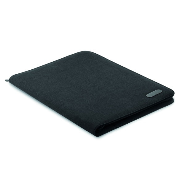 Conférencier A4 Bicolore Notes Folder Personnalisable Black Conférenciers