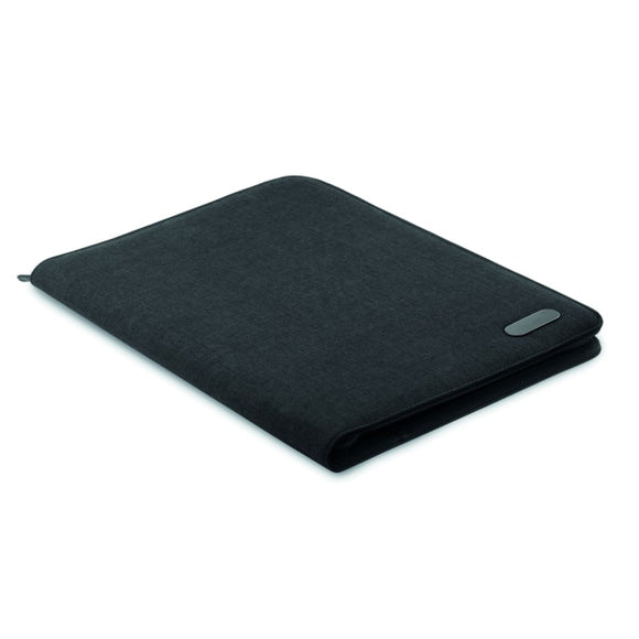 Conférencier A4 Bicolore Notes Folder Personnalisable Black Conférenciers