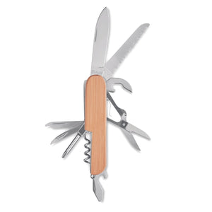 Couteau Multi Outils En Bambou Lucy Lux Personnalisable Brown Outils & Lampes Torches