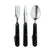 Couverts De Camping 3 Service Personnalisable Noir Plein Air