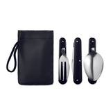 Couverts De Camping 3 Service Personnalisable Black Plein Air