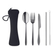 Couverts En Acier Inoxydable 5 Service Personnalisable Black Accessoires De Déjeuner