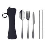Couverts En Acier Inoxydable 5 Service Personnalisable Black Accessoires De Déjeuner