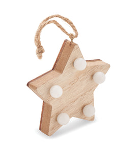 Étoile en bois avec lumières LALIE personnalisable-0