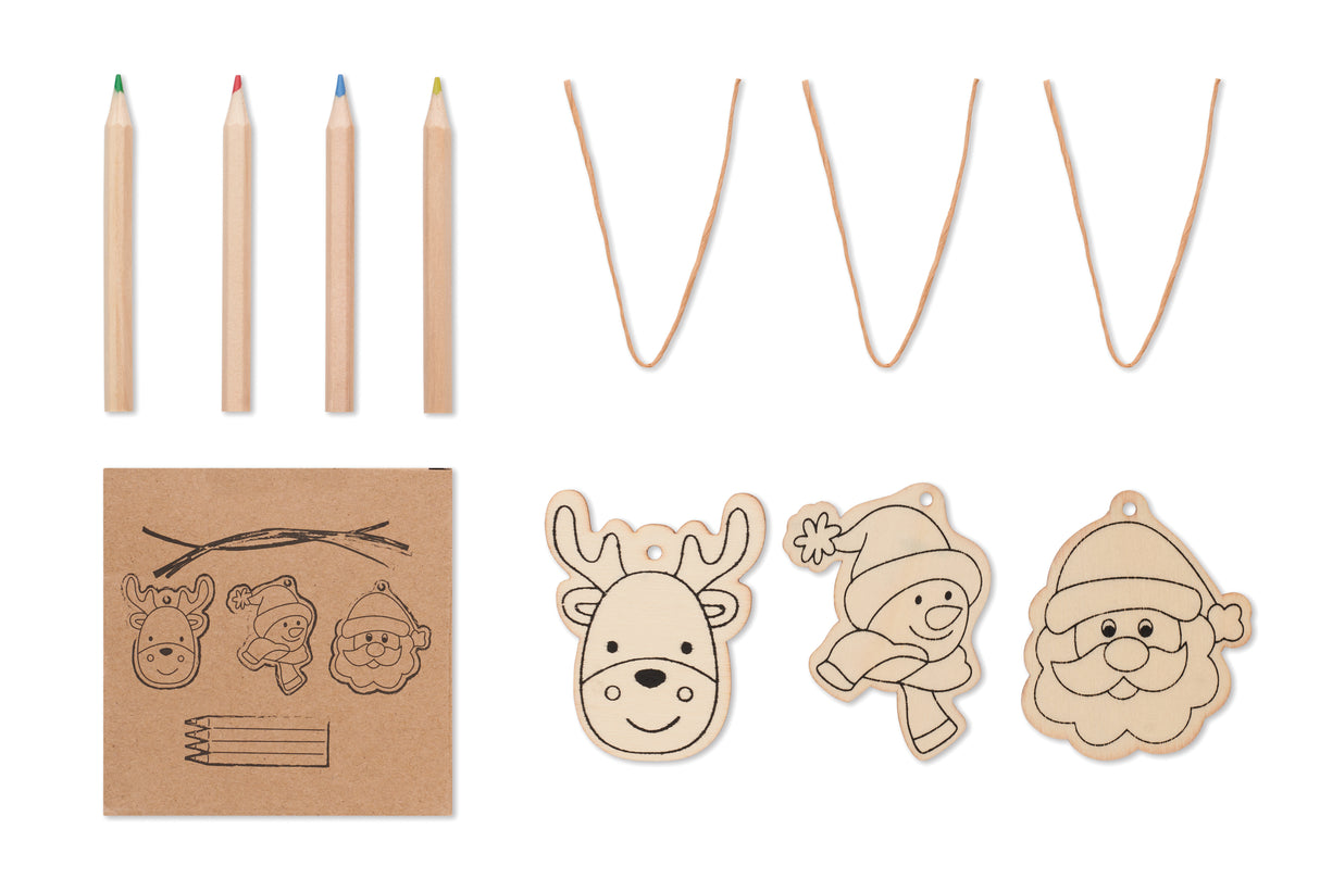Décorations en bois à dessiner FUNCOOL personnalisable-0