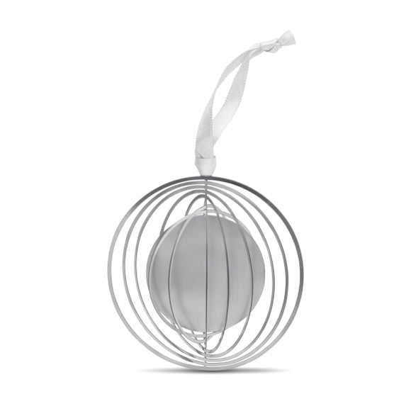 Décoration Forme Ronde Ruban Buno Personnalisable Silver