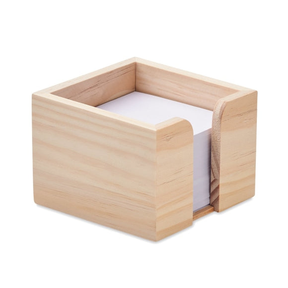 Distributeur Note Mémo En Bois Sequoia Personnalisable Brown Accesoires De Bureau