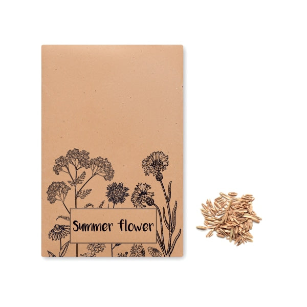 Enveloppe Graines Fleurs Sauvag Seedlope Personnalisable Beige Plein Air