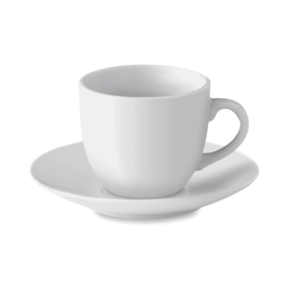 Espresso Cup And Saucer 80 Ml Espresso Personnalisable White Vaisselle