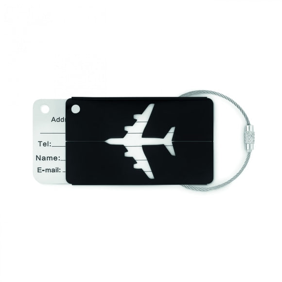 Etiquette À Bagage En Aluminium Fly Tag Personnalisable Black Accessoires De Voyage