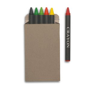 Etui 6 Crayons Cire Brabo Personnalisable Multicolour Dessin