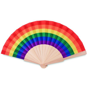 Eventail En Bois Arc-En-Ciel Bowfan Personnalisable Multicolour Articles De Plage