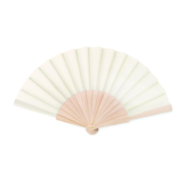 Eventail Manuel. Fanny Wood Personnalisable Beige Articles De Plage