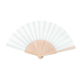 Eventail Manuel. Fanny Wood Personnalisable White Articles De Plage