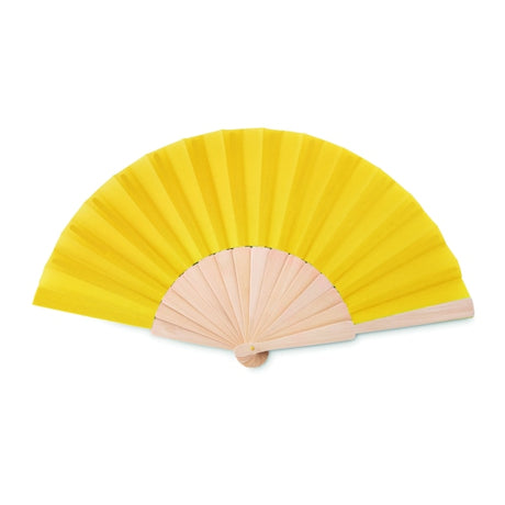 Eventail Manuel. Fanny Wood Personnalisable Yellow Articles De Plage