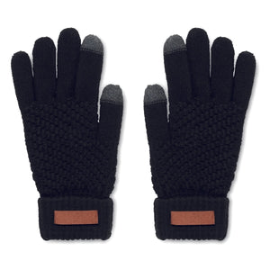 Gants Tactiles En Rpet Takai Personnalisable Black Chapeaux