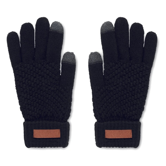 Gants Tactiles En Rpet Takai Personnalisable Black Chapeaux