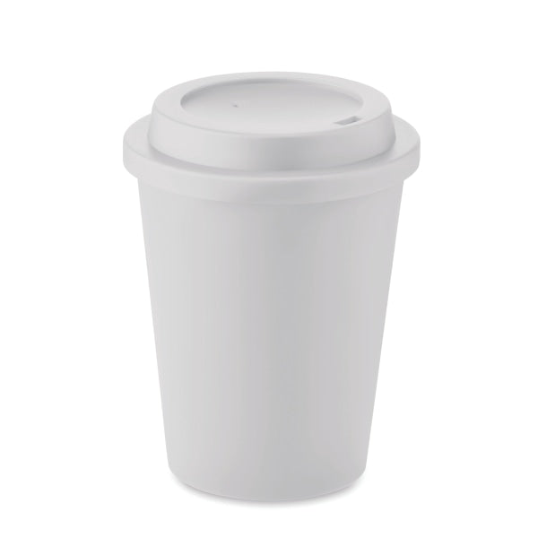 Gobelet Double Paroi Pp 300 Ml Nola Personnalisable White Vaisselle