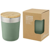 Gobelet Lagan De 300 Ml En Acier Inoxydable À Isolation Sous Vide Cuivre Avec Couvercle Bambou
