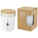 Gobelet Lagan de 300 ml en acier inoxydable à isolation sous vide, en cuivre, avec couvercle en bamboupersonnalisable avec logo