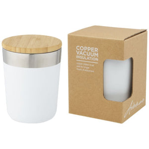 Gobelet Lagan De 300 Ml En Acier Inoxydable À Isolation Sous Vide Cuivre Avec Couvercle Bambou