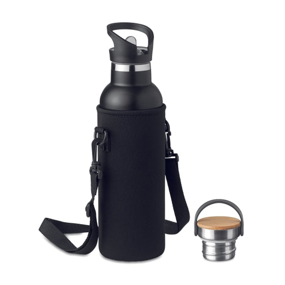 Gourde À Double Paroi 700Ml Tiksi Personnalisable Black Vaisselle