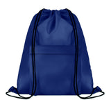 Grand Sac Cordelette 210D Pocket Shoop Personnalisable Bleu Sacs À Dos & De Plein Air