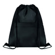Grand Sac Cordelette 210D Pocket Shoop Personnalisable Noir Sacs À Dos & De Plein Air