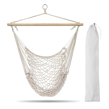 Hamac En Toile Poly Coton Macachair Personnalisable Beige Plein Air