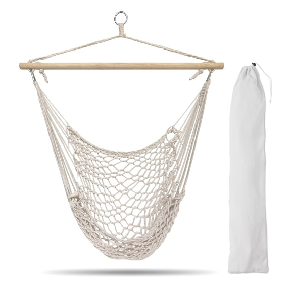 Hamac En Toile Poly Coton Macachair Personnalisable Beige Plein Air