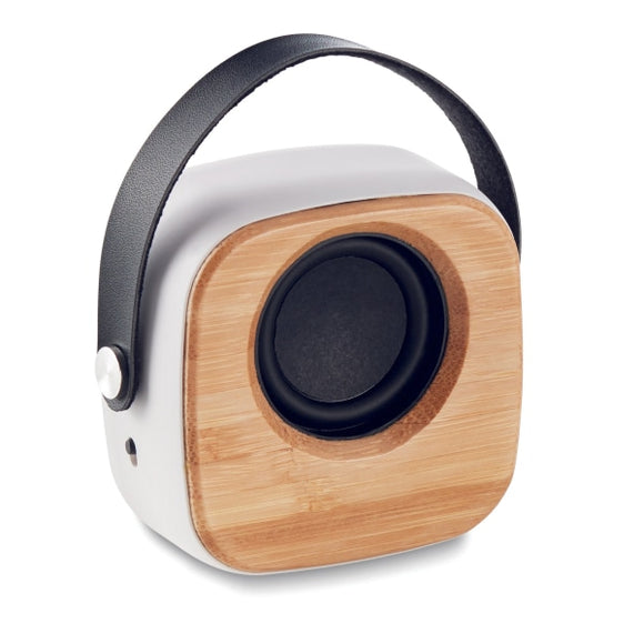 Haut-Parleur 3W Façade Bambou Ohio Sound Personnalisable Blanc Audio & Son