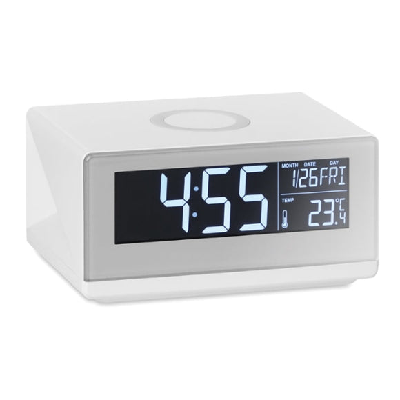 Horloge Led Et Chargeur Sans Fi Sky Wireless Personnalisable White Audio & Son