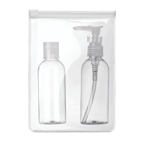 Kit De Flacons Dans Une Pochette Sani Personnalisable Transparent Soins La Personne