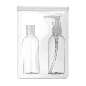 Kit De Flacons Dans Une Pochette Sani Personnalisable Transparent Soins La Personne