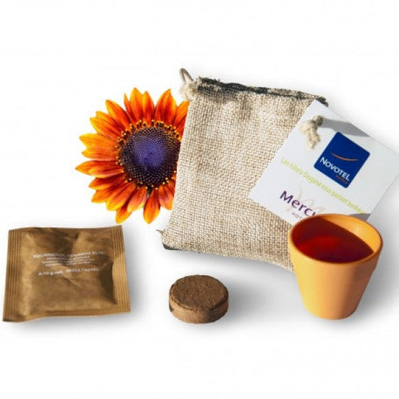 Kit De Plantation En Toile Jute Personnalisable Plantes Publicitaires