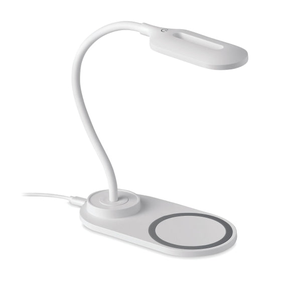 Lampe Et Chargeur De Bureau Saturn Personnalisable White Chargeurs Sans Fil