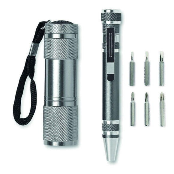 Lampe Et Tournevis Combitool Personnalisable Titanium Outils & Lampes Torches