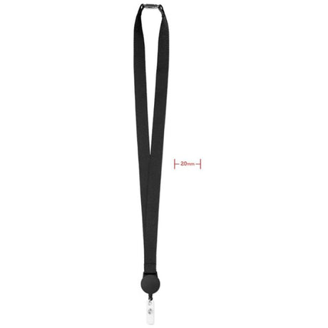 Lanyard Avec Badge Extensible Zip Lanyard Personnalisable Black Accessoires