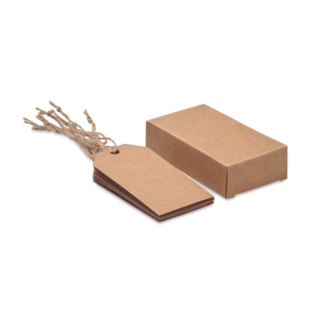 Lot De 12 Étiquettes Cadeaux Etikraft Personnalisable Beige Sacs Shopping