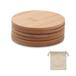 Lot De 6 Sous-Verres En Bambou Bayin Set Personnalisable Brown Accessoires